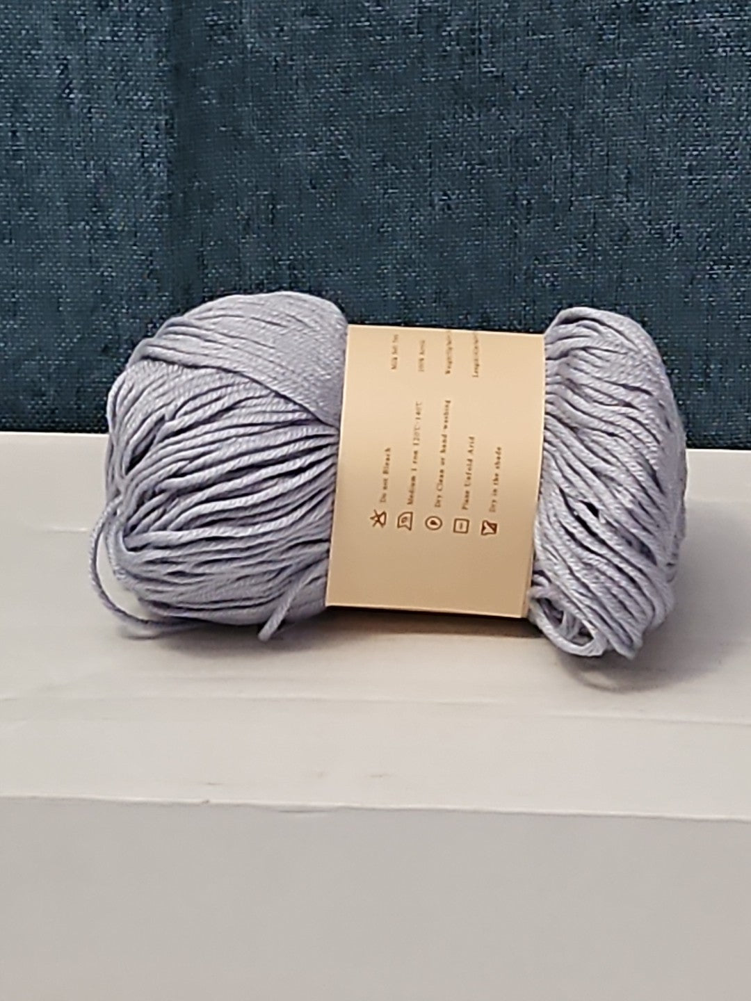 ThinkThings Milk Cotton Yarn | Soft Silver Grey 50g Skein Anti-Pilling