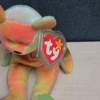 Ty Beanie Baby Peace Bear 1997 Retired - Unique Pastel Tie Dye Tag Protector