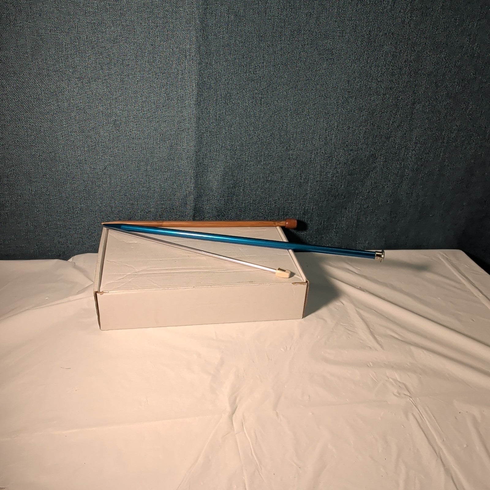 Boye Size 5 Aluminum Knitting Needle 14 Inch Single Point Teal Blue 6328 Vintage