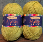 Herrschners Afghan Yarn 2 Ply Celadon Green Acrylic 2 Skein Lot 0046