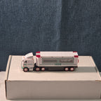 2021 Hess Mini Toy Truck Semi Hauler with Race Car White & Green Collectible