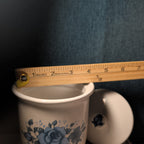Jay Import Blue Rose Ceramic Canister with Lid Floral Farmhouse Decor 5" Jar