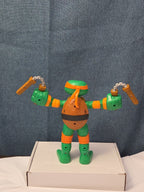 Teenage Mutant Ninja Turtles TMNT Stretch N Shout Michelangelo Talking Figure