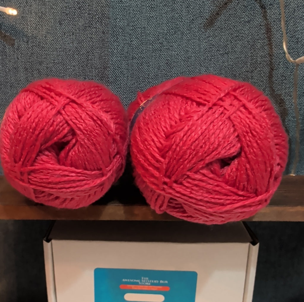 Herrschners Afghan Yarn Lot 2 Skeins 2 Ply  Grapefruit Acrylic 220 Yards Each