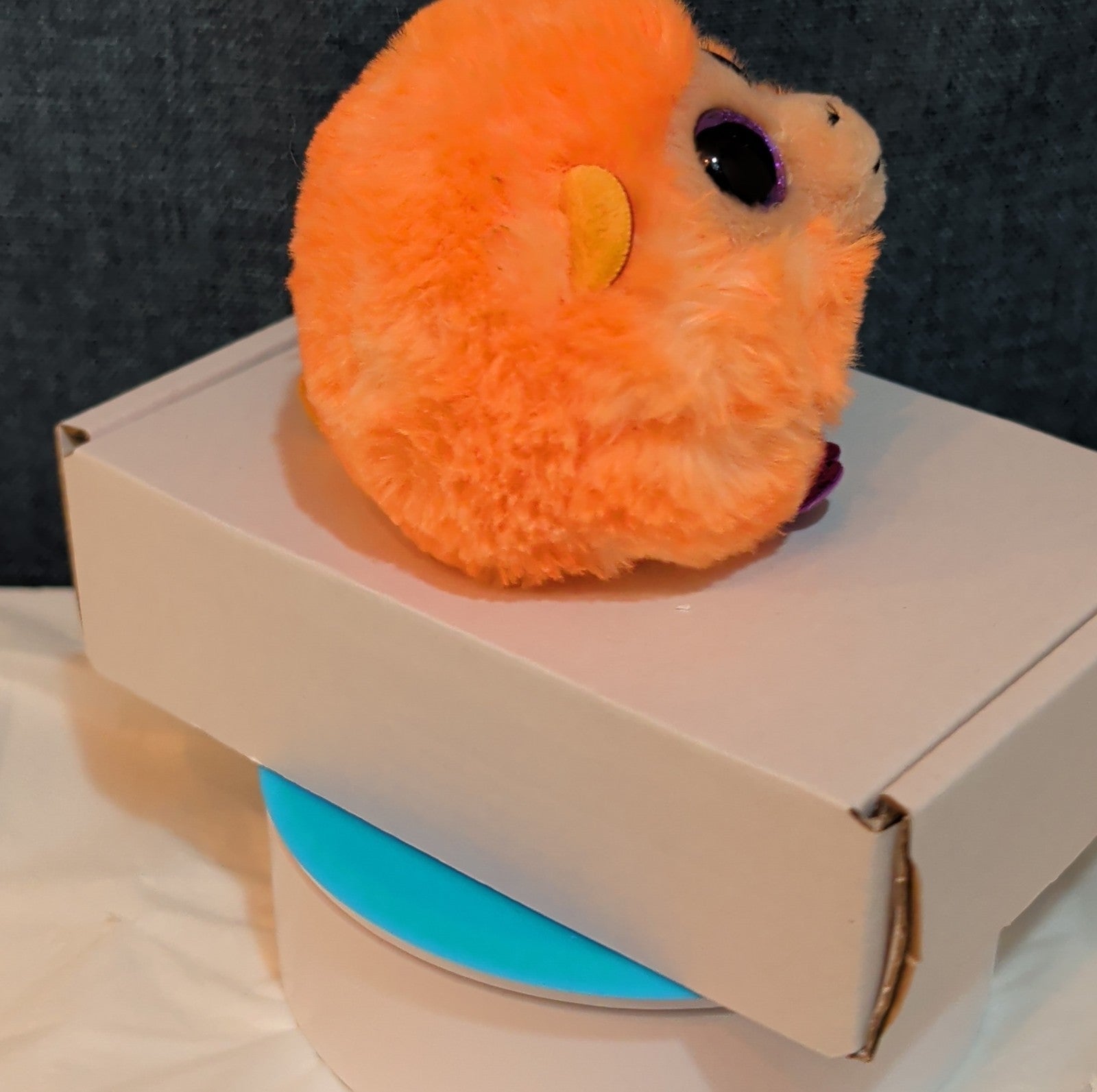 Ty Puffies Coconut The Monkey Plush Toy Orange 3" Glitter Eyes 2021 MWMT