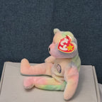 TY Beanie Baby B.B. BEAR The Birthday Bear 1999 | Pastel Tie-Dye | Mint Tags NEW