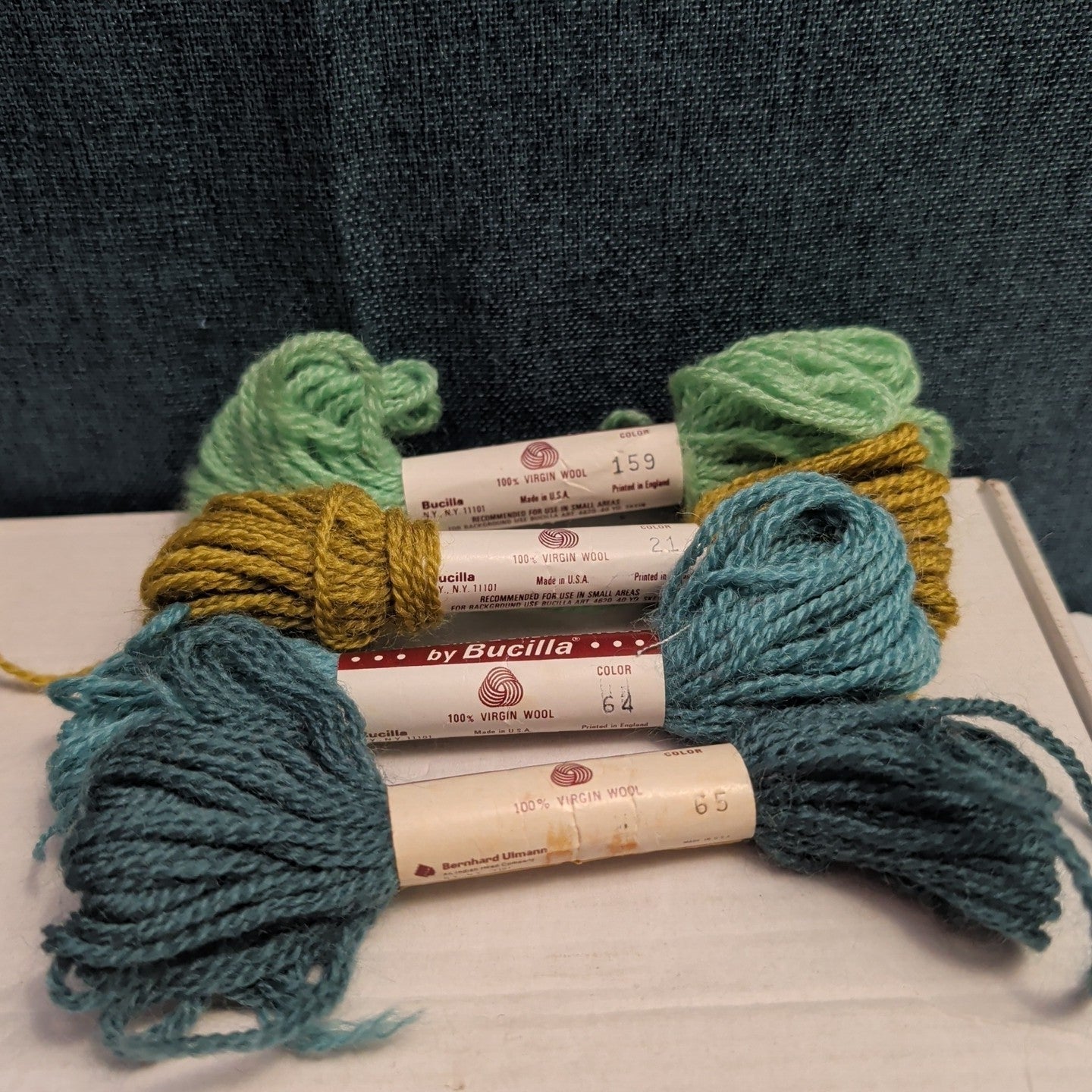 Bucilla Persian Wool Yarn 4 Skeins 3-Ply Needlepoint Crewel Misc Colors