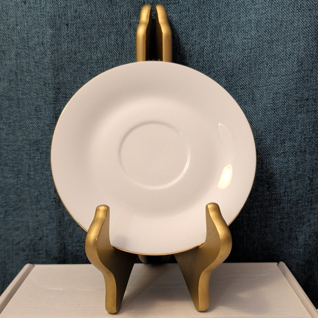 Set of 4 Sea Gull Fine China Saucers 6" | Jian Shang Gold Trim | Replacement