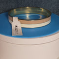 Zoetik Colorblock Enamel Bangle Bracelet Blush Pink Cream Gold Tone