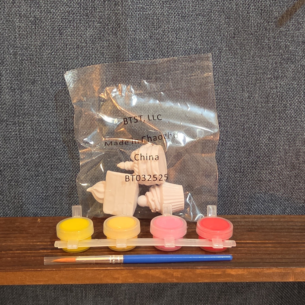 Make Mini Moments Cake Shop DIY Ceramic Paint Kit Miniatures
