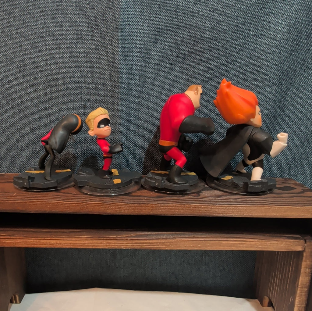Disney Infinity 1.0 Incredibles 4 Figure Lot Syndrome Dash PVC Loose
