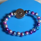 Taylor Swift Lover Snap Charm Beaded Stretch Bracelet
