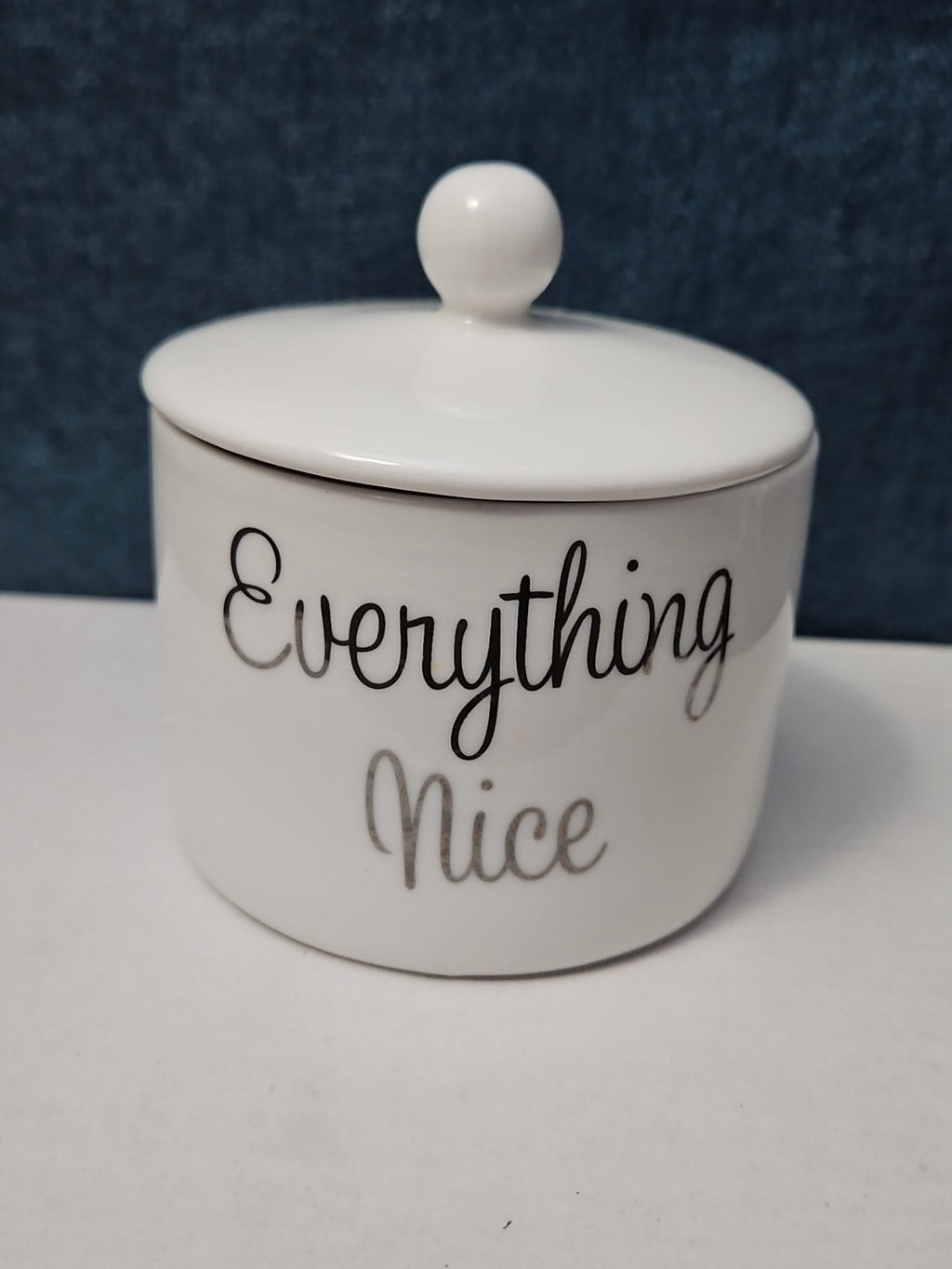 Ceramic Sugar Bowl with Lid | "Sugar & Spice"