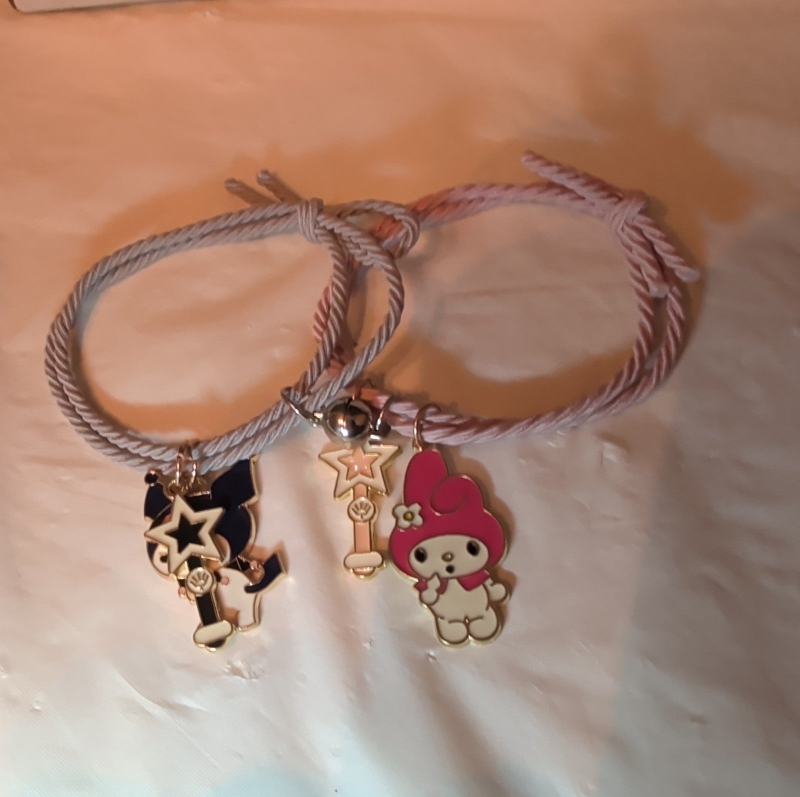 Kuromi My Melody Magnetic Friendship Bracelet Set Enamel Kawaii Y2K  OS
