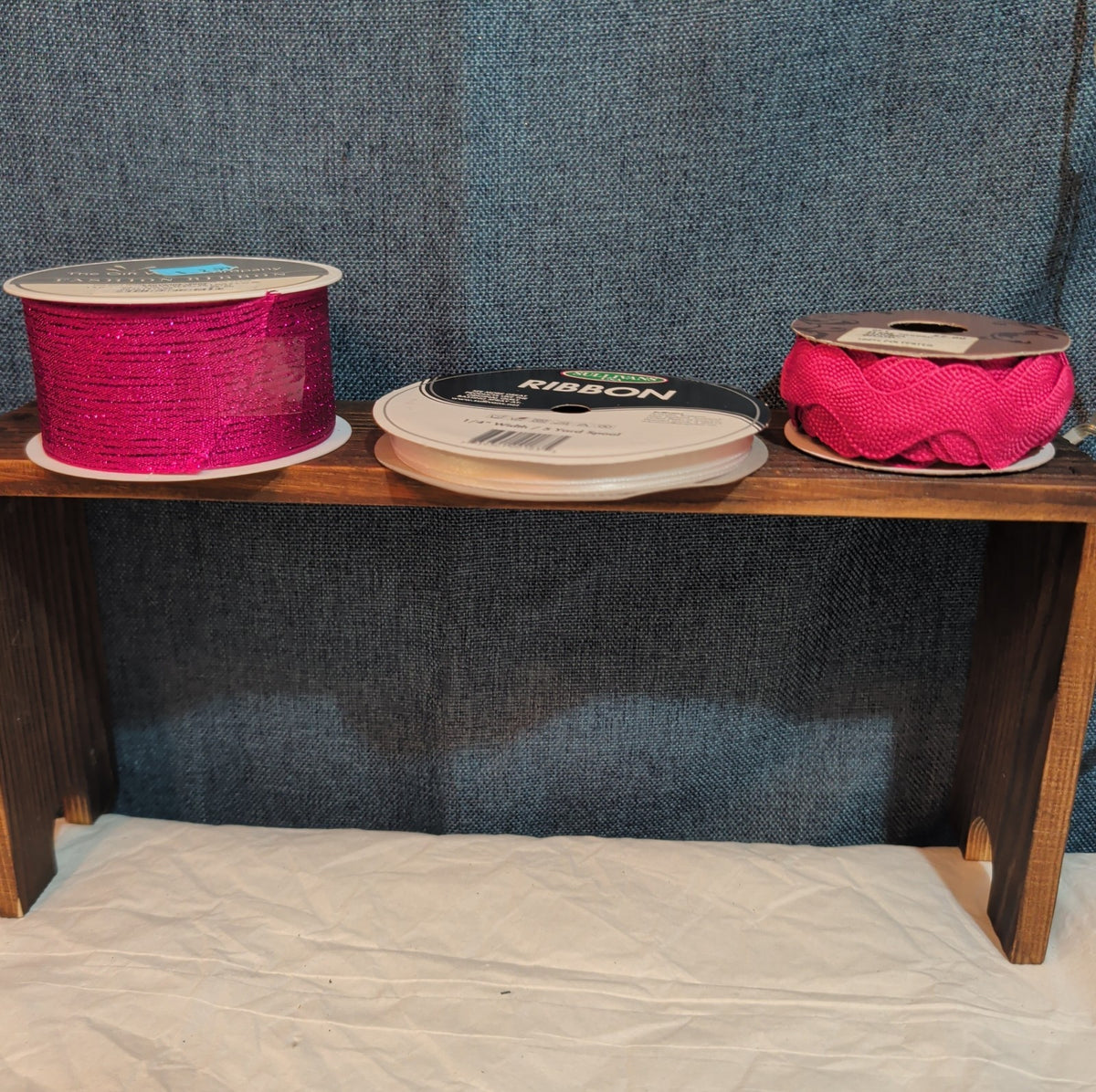 Gift Wrap Co Sullivans Ribbon Trim Lot 3 Fuchsia White Destash