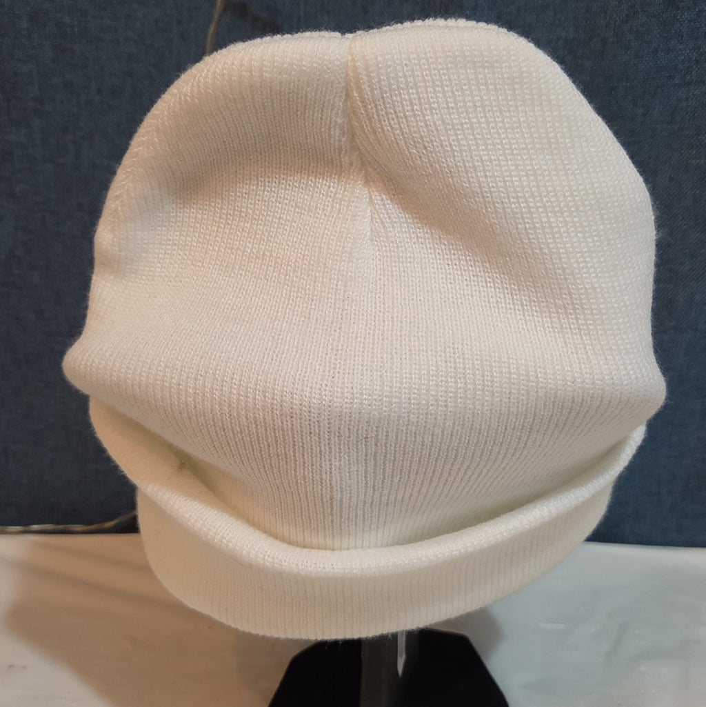 Custom Grinch Throat Punch White Knit Beanie Funny Holiday Hat Brand