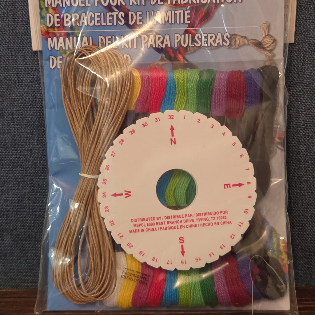 Creatology Friendship Bracelet Kit 15Pc Floss Hemp Wheel Y2K Craft