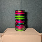 Mixed Ribbon Lot 11 Spools Satin Grosgrain Lace Wired Blue Green Yellow Fall