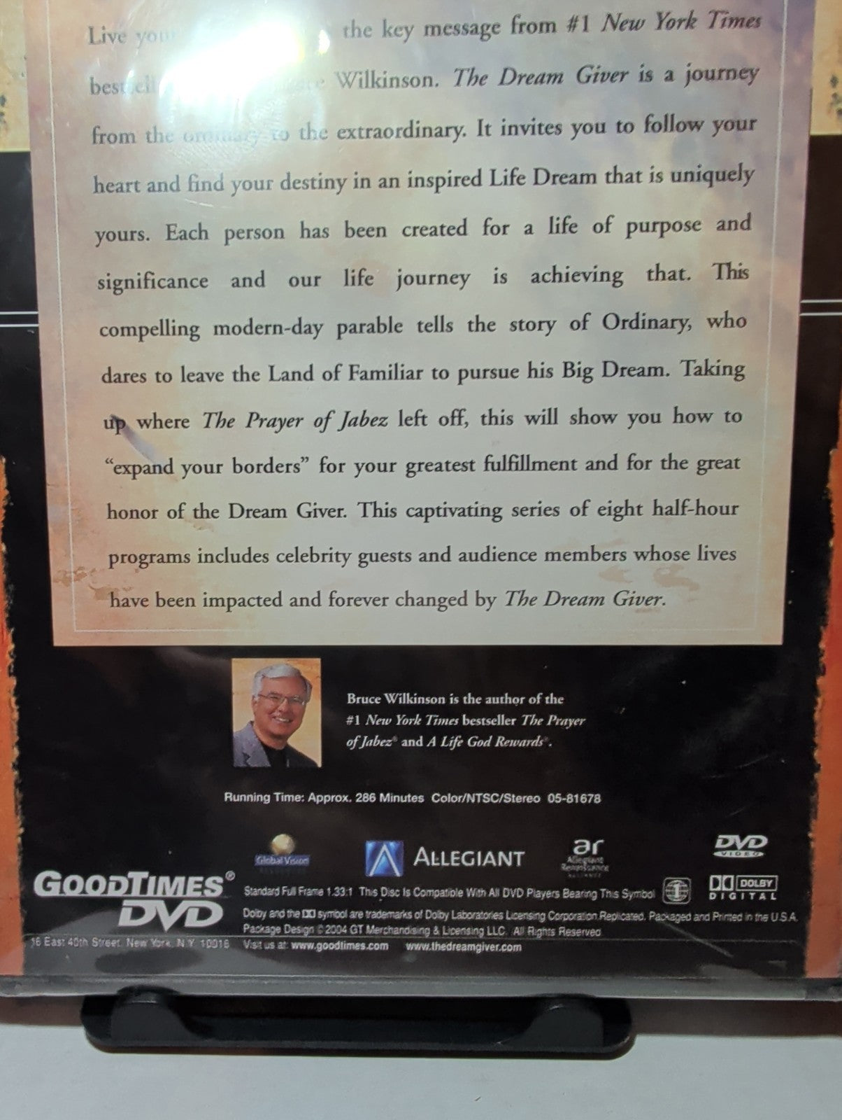 The Dream Giver DVD 2004 Bruce Wilkinson Faith Parable Factory Sealed New