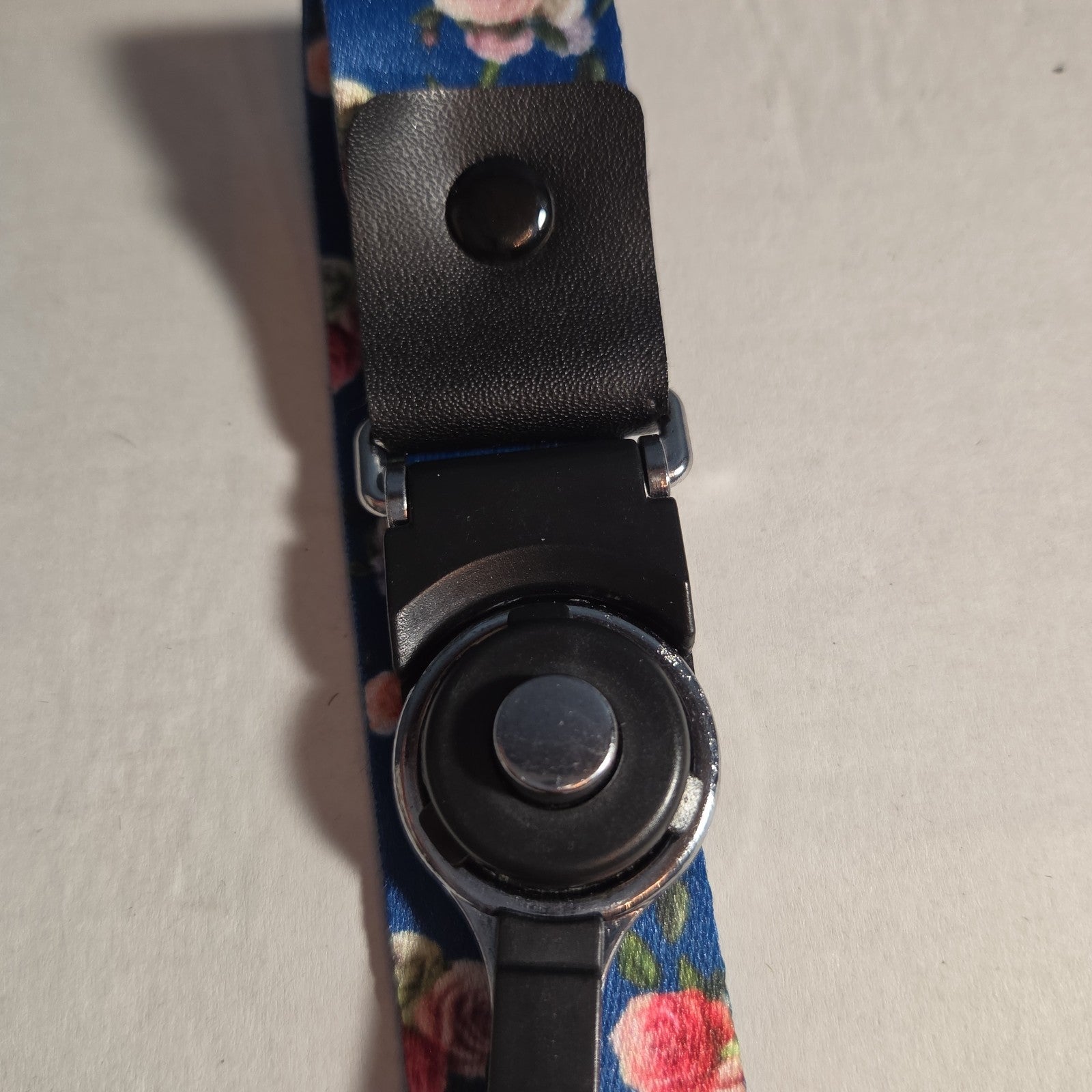 Blue Floral Phone Lanyard Quick Release Detachable Strap Loop