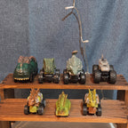 Lot Of 7 Dinosaur Monster Trucks, Vehicles Plastic