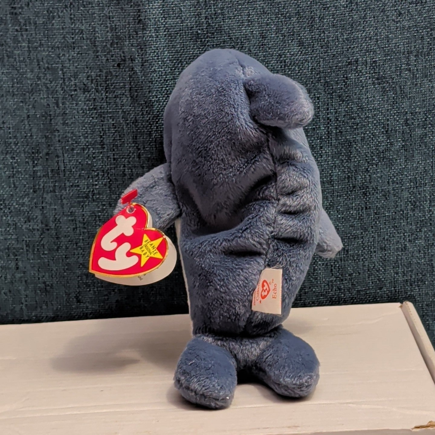 Ty Beanie Baby Echo Dolphin 1996 Retired 4th Gen Tags MWMT PVC Pellets Vintage
