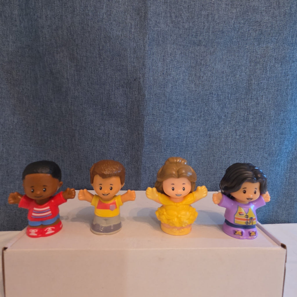 Fisher Price Little People Figures Lot of 4 Disney Belle Boy Girl Replacement