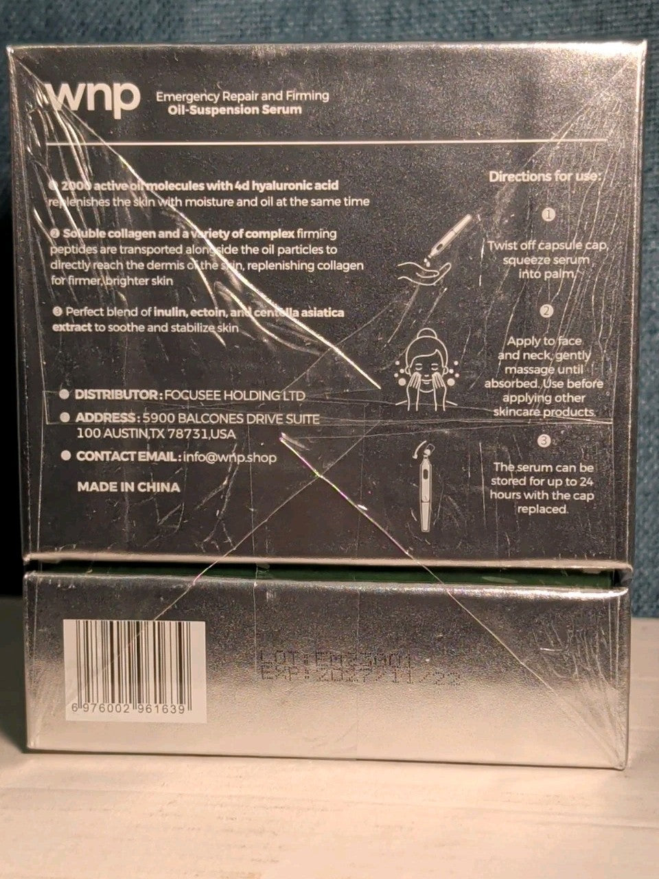 NEW Sealed WNP Collagen Anti-Aging Serum | 30 Vials 4D Hyaluronic Acid Oil