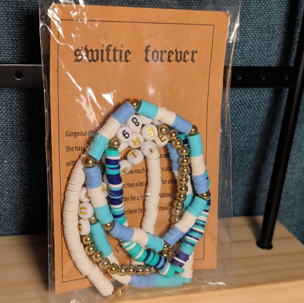 Swiftie Forever 5-Piece Beaded Bracelet Set Eras Tour Y2K NWT