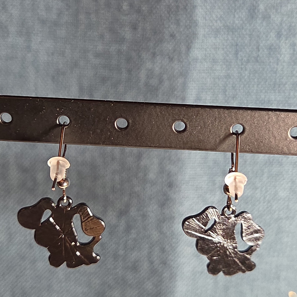 Blue Paw Print Dangle Earrings Cute Pet Lover Enamel Hook Drop Jewelry