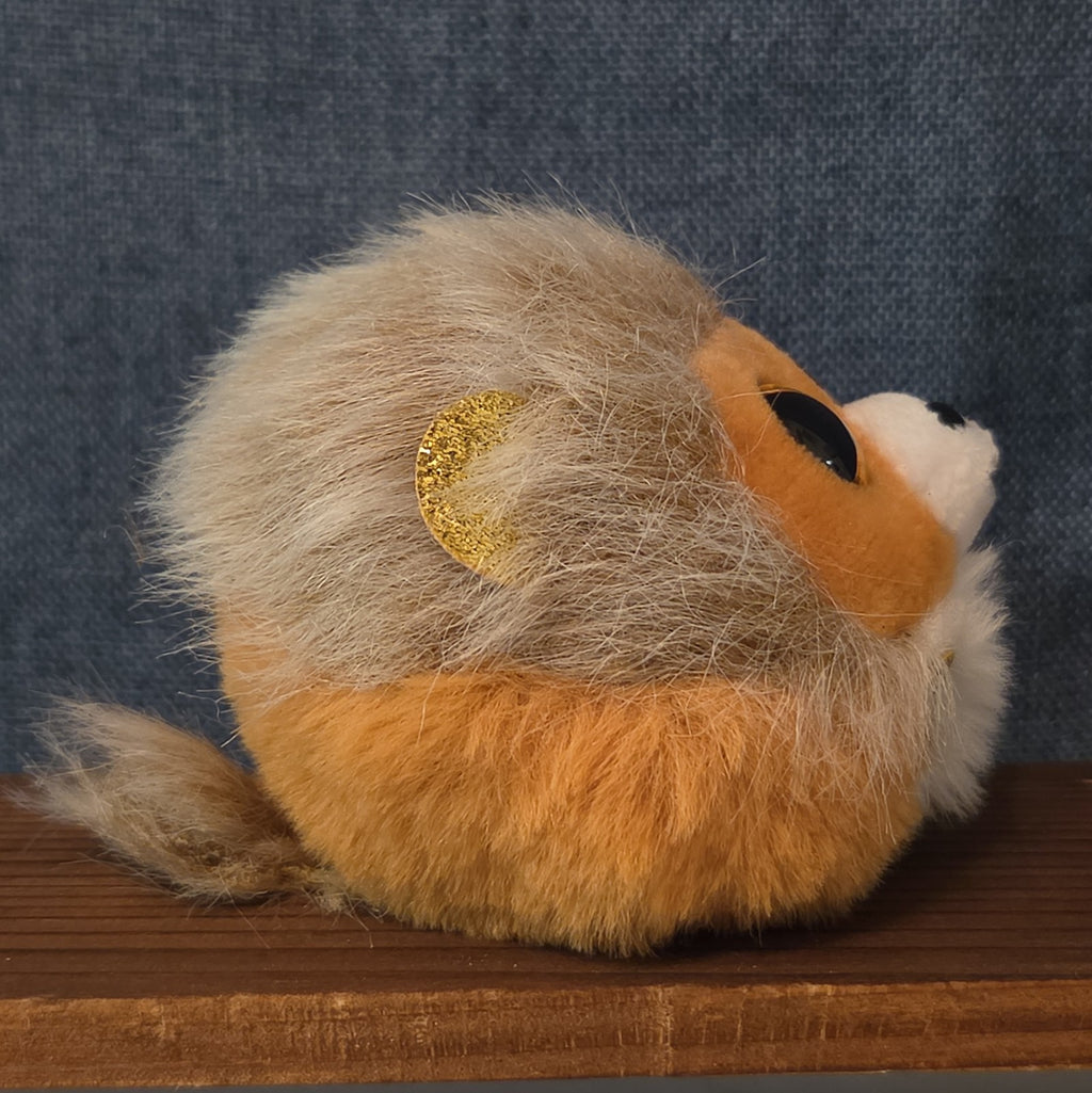 Ty Puffies Beanie Balls Caesar Lion Plush Toy 3" Glitter Eyes with tag Protector
