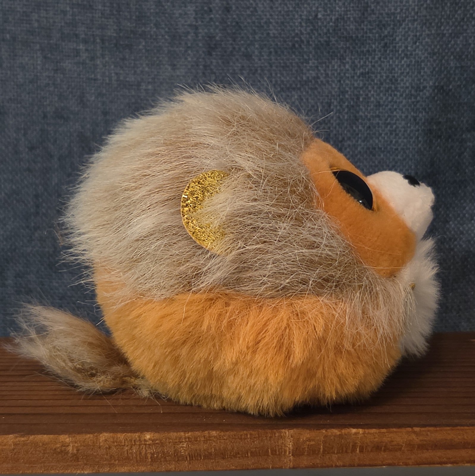 Ty Puffies Beanie Balls Caesar Lion Plush Toy 3" Glitter Eyes with tag Protector