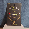 Target Art Class Initial J Necklace Set 3Pk Gold Tone Beaded