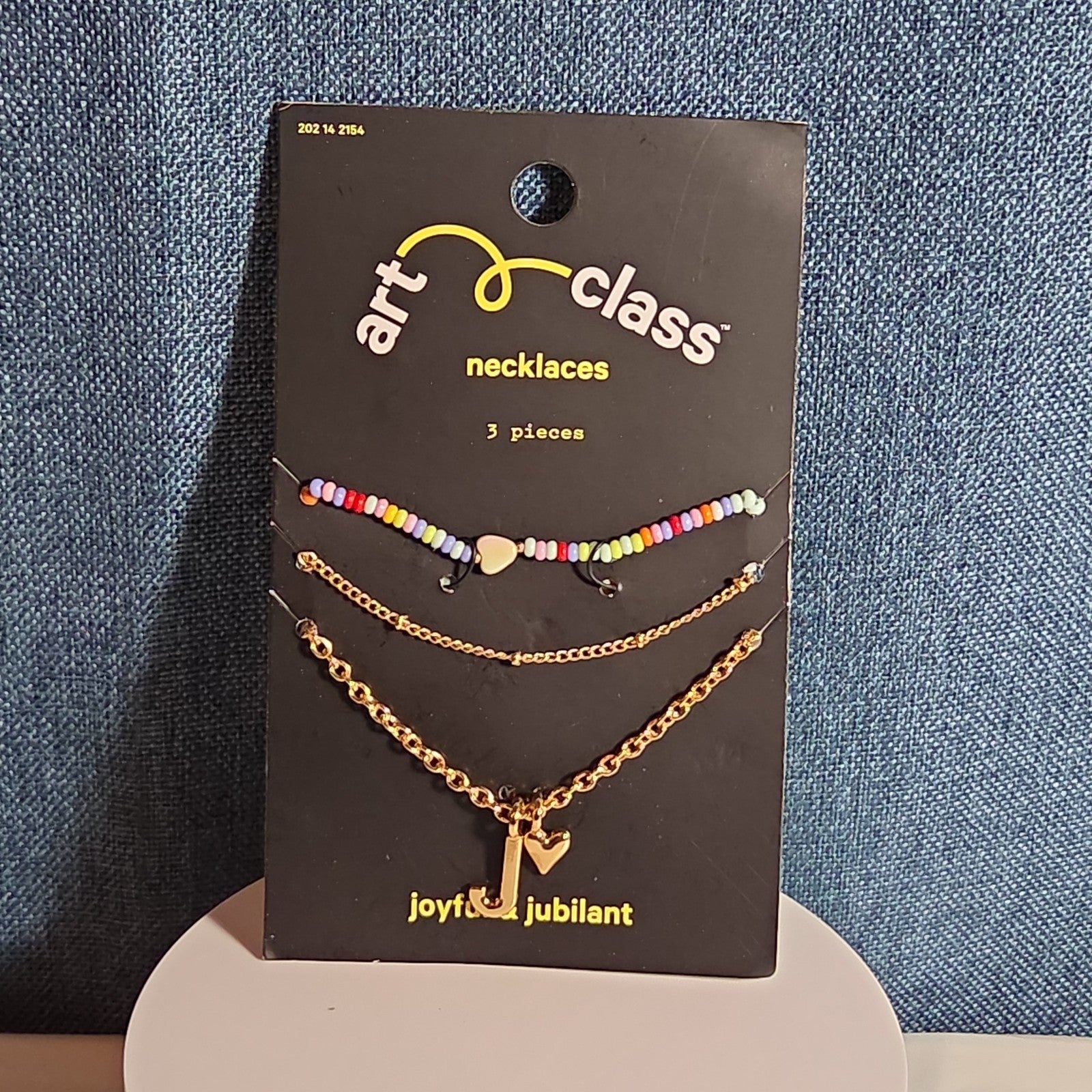 Target Art Class Initial J Necklace Set 3Pk Gold Tone Beaded