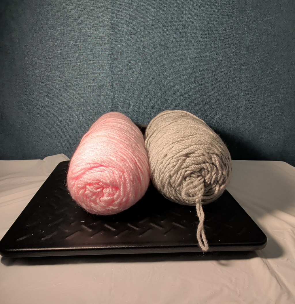 Assorted Yarn 12oz Baby Pink & Light Grey Silver Crochet Knitting Destash