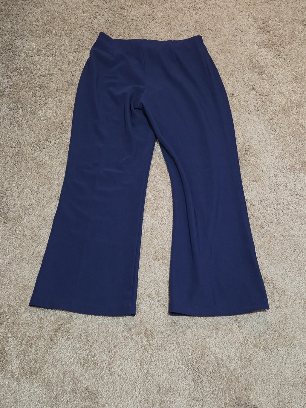 TravelSmith Pants Womens MP Navy Blue Wide Leg Stretch Travel Pull On Style 3212