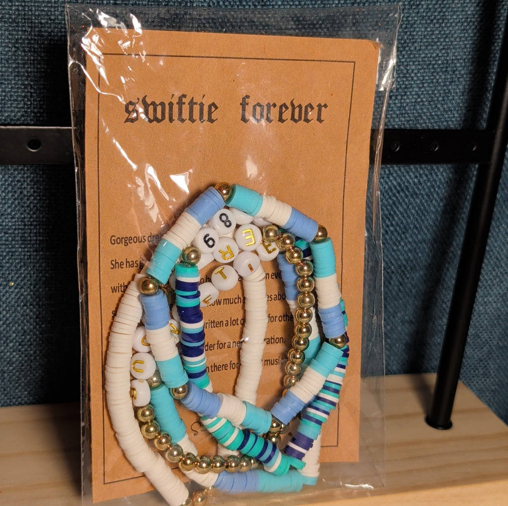 Swiftie Forever 5-Piece Beaded Bracelet Set Eras Tour Y2K NWT