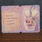 Baby Three Super Mini Bunny Letter S Gray Plush Bag Charm Pendant