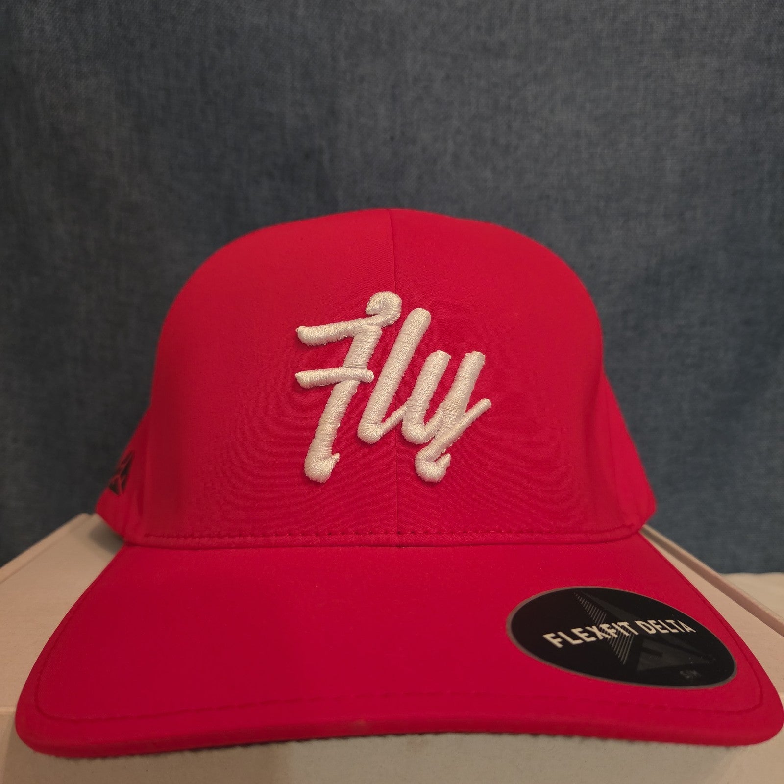 Flexfit Delta Hat SM Red Fly Embroidered Baseball Cap Fitted Performance 180