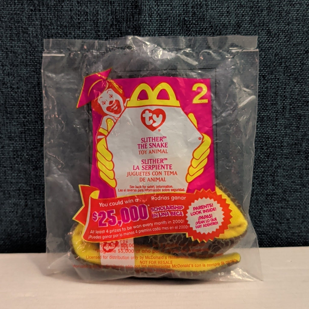 ​Ty McDonald’s Teenie Beanie Baby Slither the Snake #2 2000 | Sealed | Vintage 