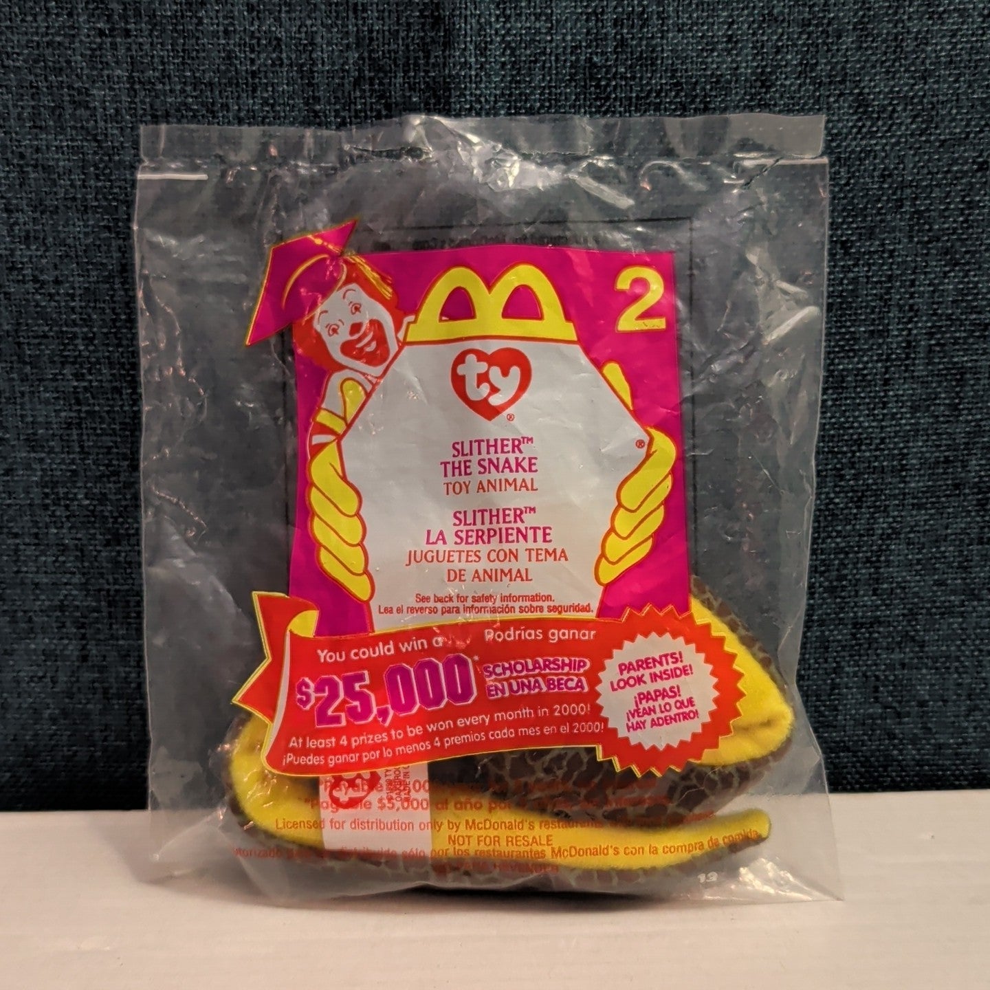 ​Ty McDonald’s Teenie Beanie Baby Slither the Snake #2 2000 | Sealed | Vintage 