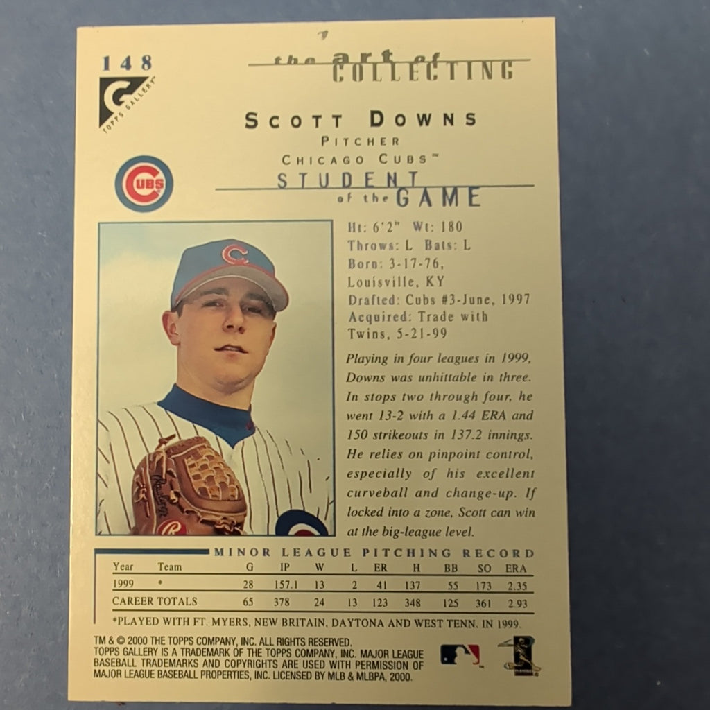2000 Topps Gallery - Students of the Game Scott Downs #148 (RC)