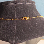 Y Initial Bubble Letter Necklace Gold Tone Satellite
