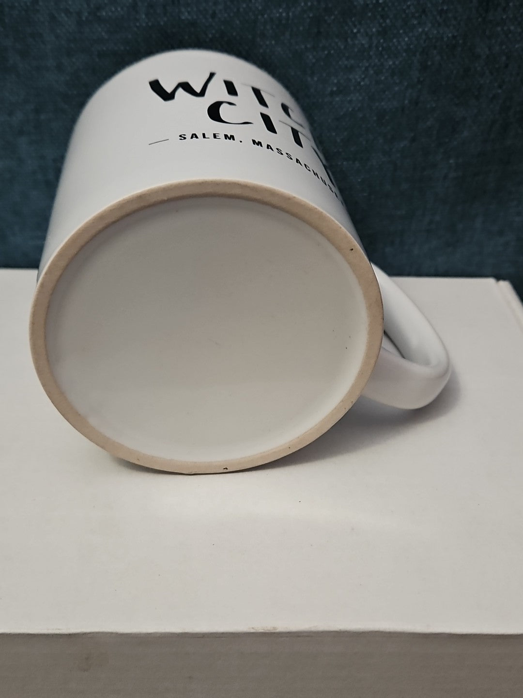 Witch City Salem Massachusetts Coffee Mug | Artistic Souvenir Tea Cup | White