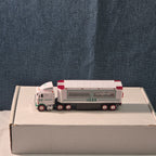 2021 Hess Mini Toy Truck Semi Hauler with Race Car White & Green Collectible