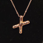 Pixie The Penguin Letter X Necklace Rose Gold Tone Puffy Coquette NIB