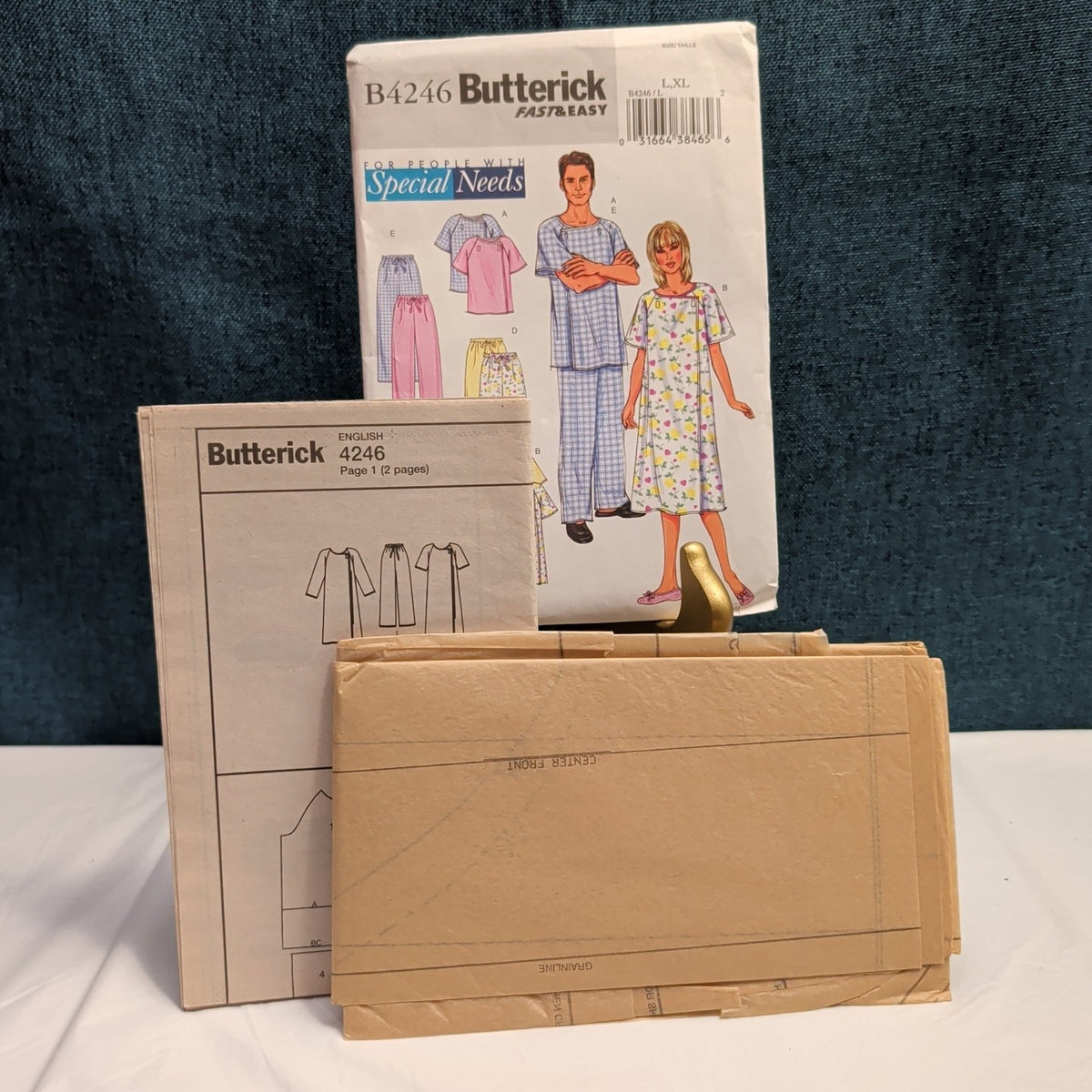 Butterick B4246 Sewing Pattern Adaptive Special Needs Gown Pants Unisex