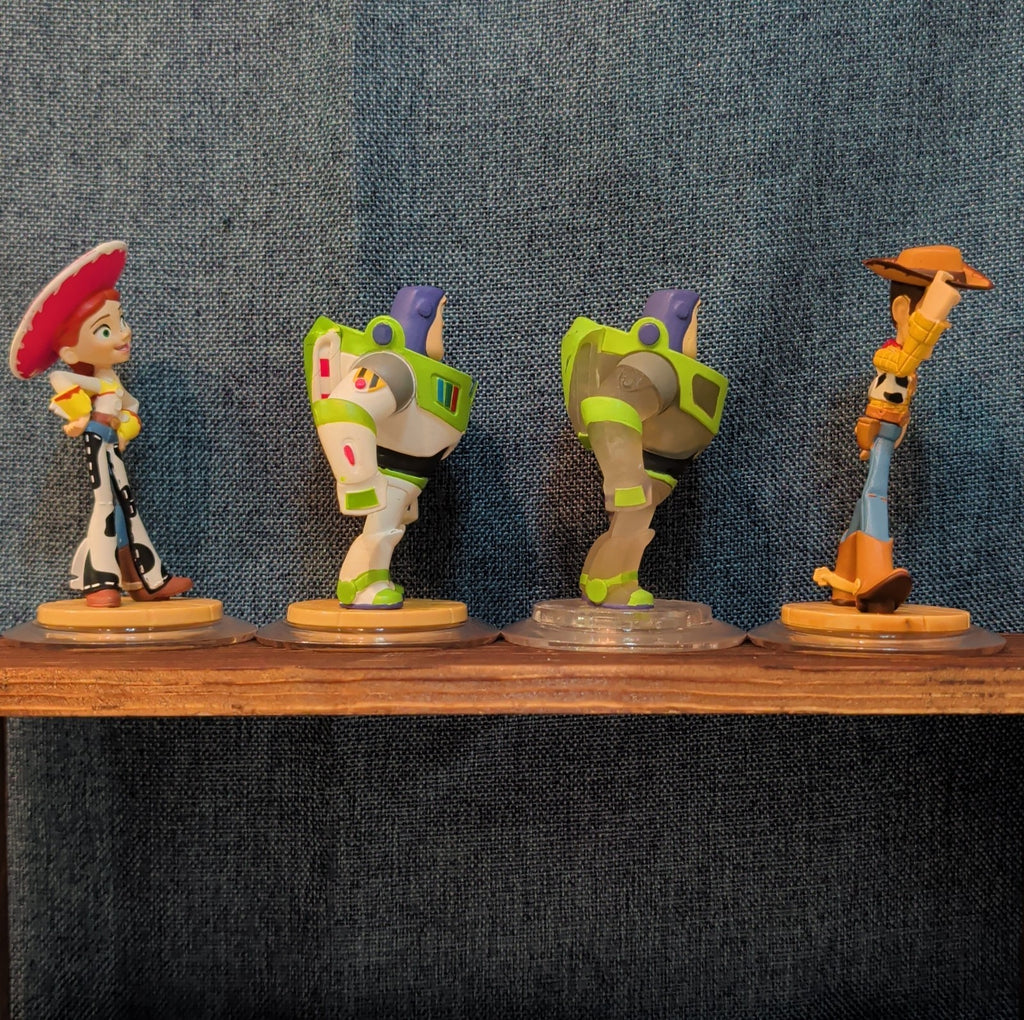 Disney Infinity 1.0 Toy Story 4 Figures Jessie Buzz Buzz Crystal Variant Woody