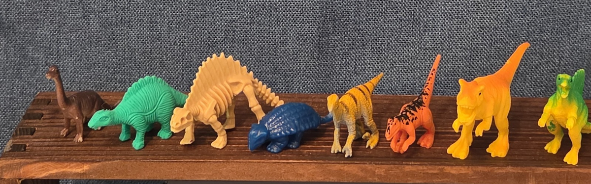 Mini Plastic Dinosaur Figure Lot 8 Prehistoric Toys