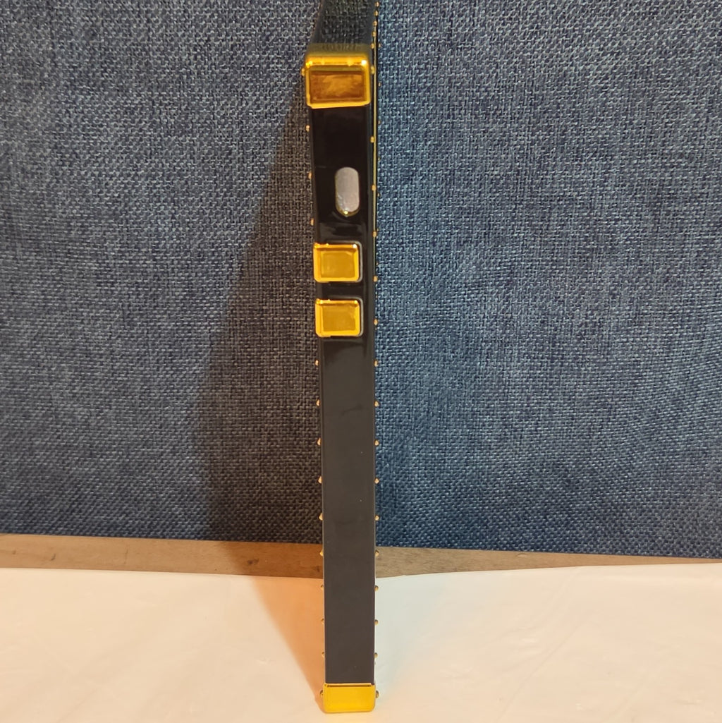 Boutique Samsung Galaxy Queen Crown Gold Square Case Shockproof